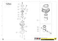 TRRS 2025 ONE R (COMPETITION) — 07MT-125 Cilindrs un virzulis 125cc