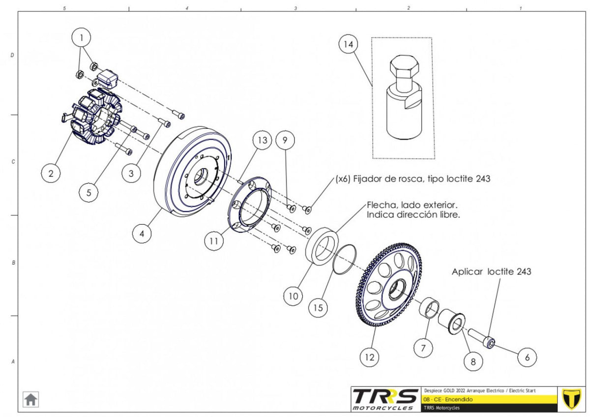 TRRS 2023 ONE GOLD ELECTRIC START — 08MT Aizdedze