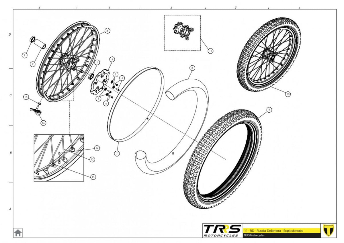 TRRS 2024 XTRACK ONE ELECTRIC START — 11TR Priekšējais ritenis