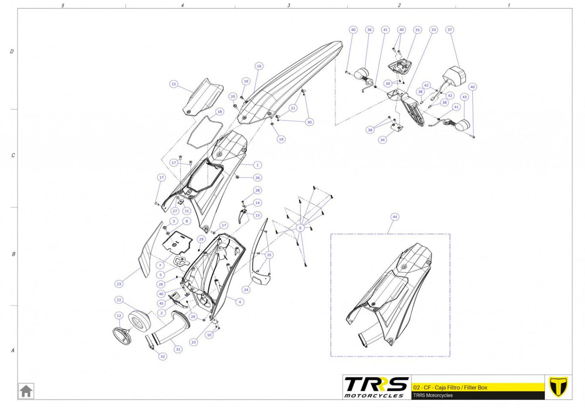 TRRS 2023 XTRACK ONE RR ELECTRIC START (HOMOLOGATED) — 02TR Gaisa filtra kaste