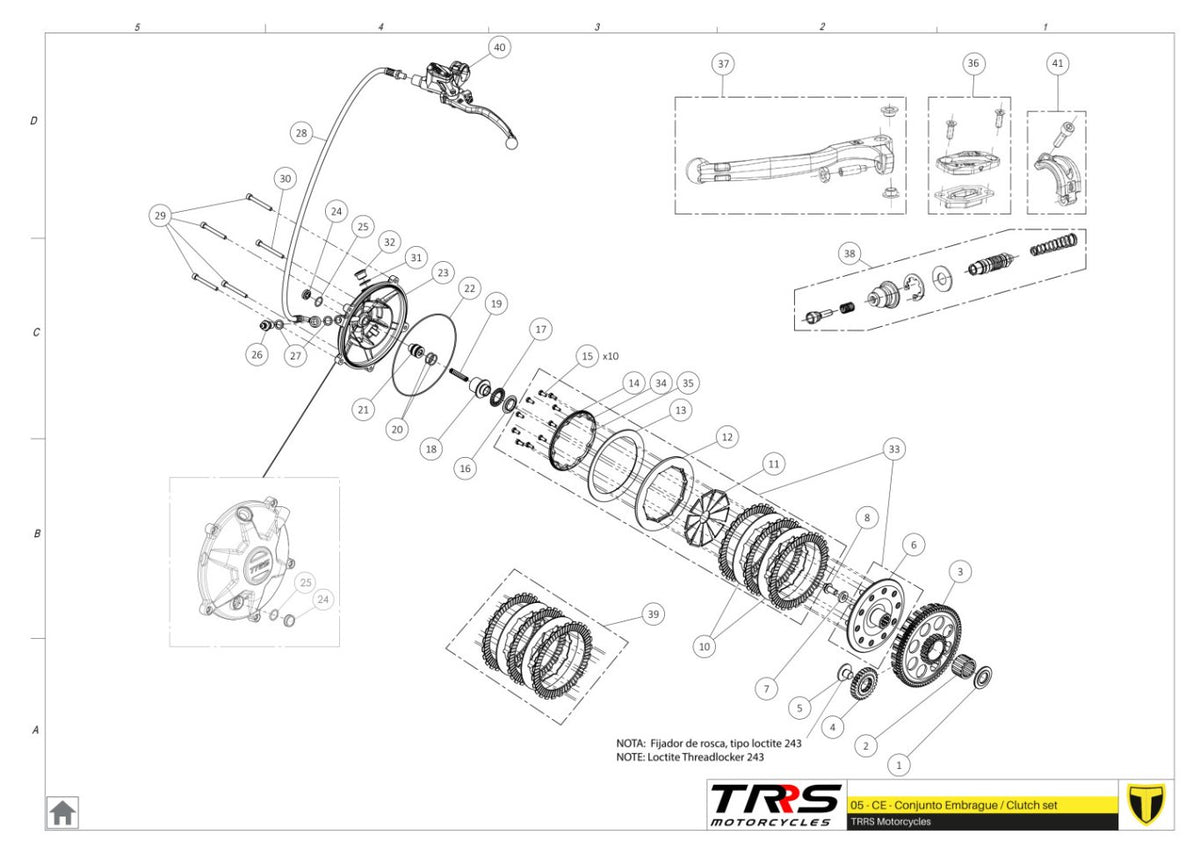 TRRS 2024 XTRACK ONE RR ELECTRIC START (HOMOLOGATED) — 05MT Sajūgs