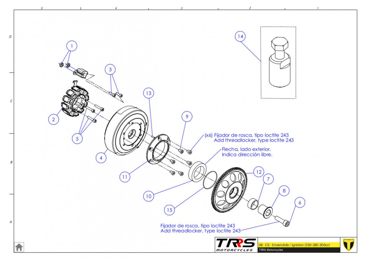TRRS 2024 ONE RR ELECTRIC START (HOMOLOGATED) — 08MT Aizdedze