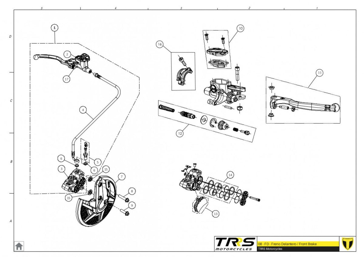 TRRS 2023 ONE RR — 08TR Priekšējā bremze