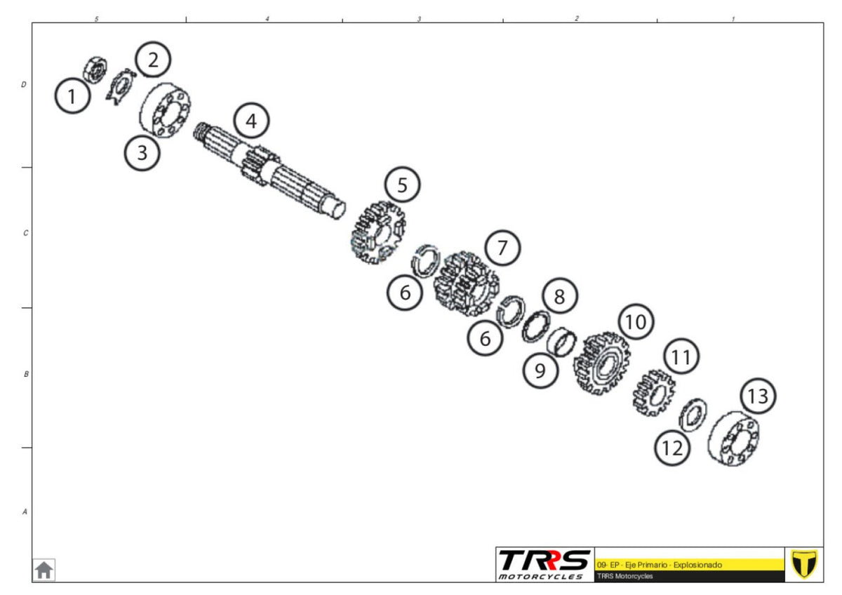 TRRS 2024 ONE RR 80CC — 09MT Primārās vārpstas