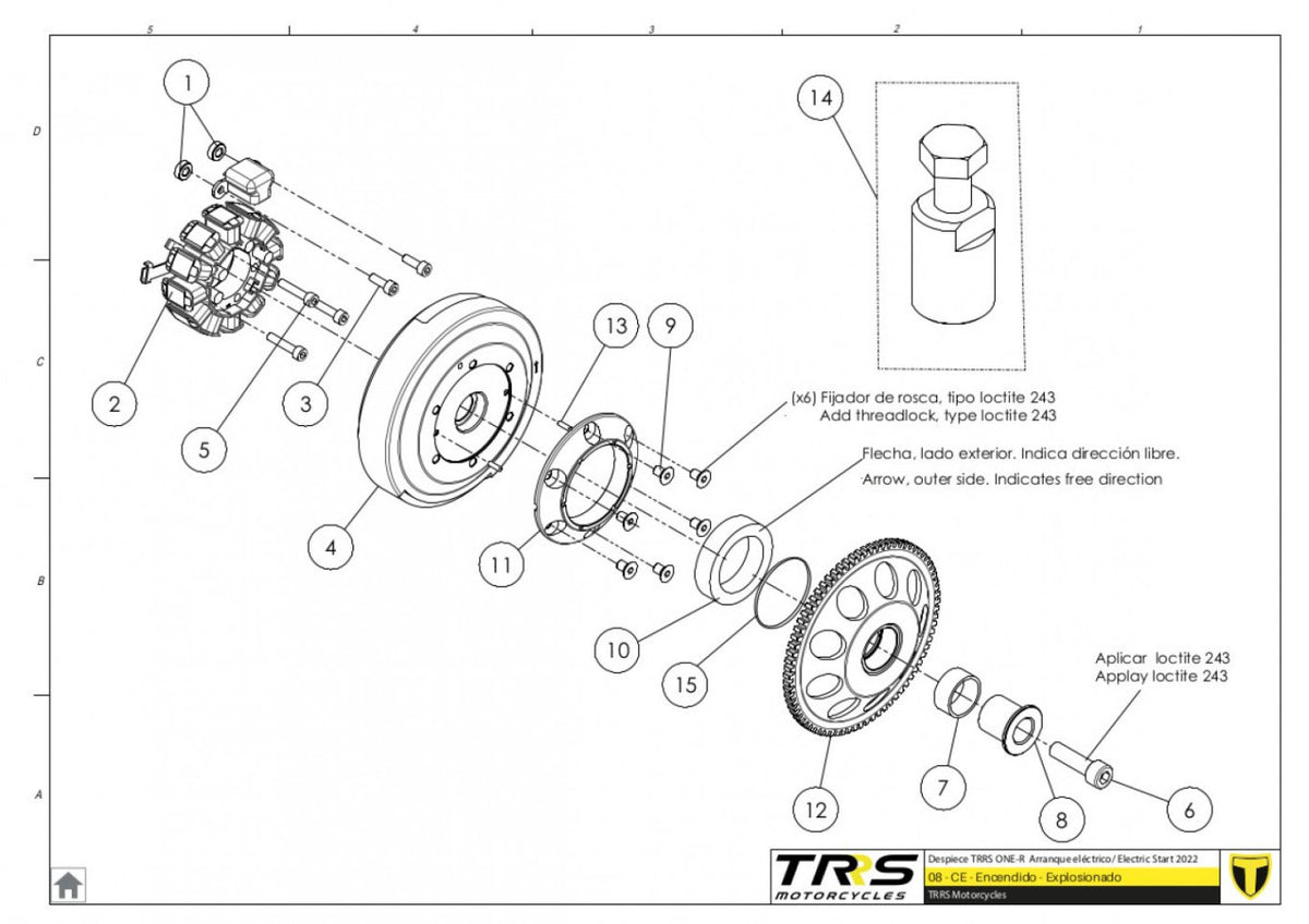 TRRS 2023 ONE R ELECTRIC START (COMPETITION) — 08MT Aizdedze