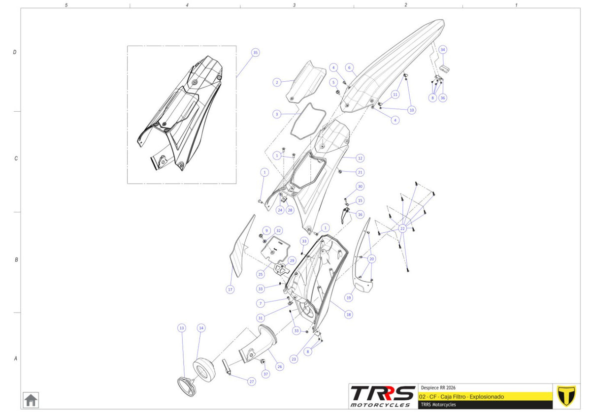 TRRS 2026 ONE RR — 02TR Gaisa filtra kaste