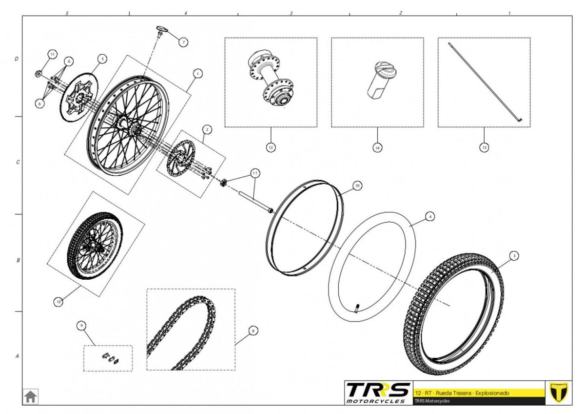 TRRS 2023 ON-E KIDS 20" — 12TR Aizmugurējais ritenis