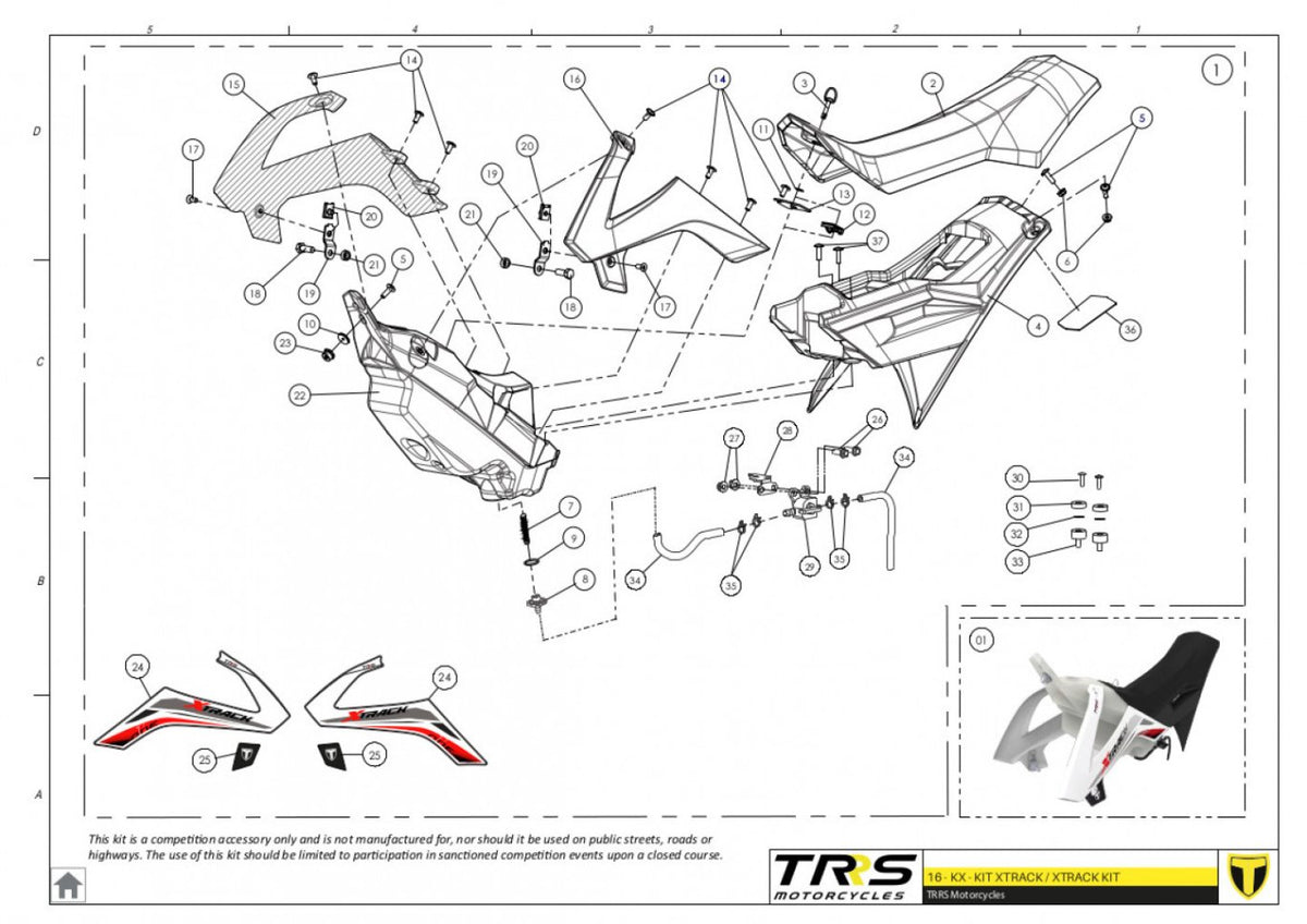 TRRS 2024 XTRACK ONE — 16TR XTRACK komplekts