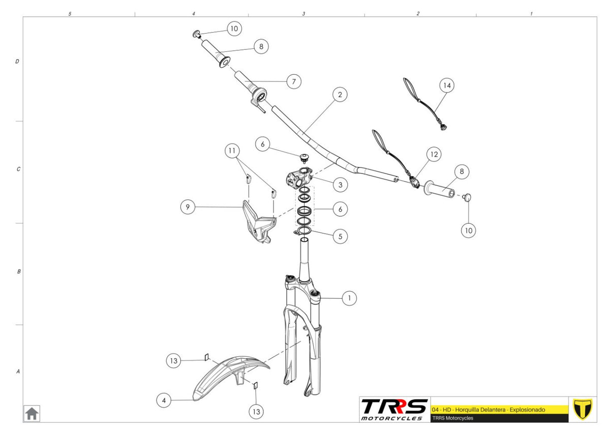 TRRS 2025 ON-E KIDS 20" — 04TR Priekšējā balstiekārta