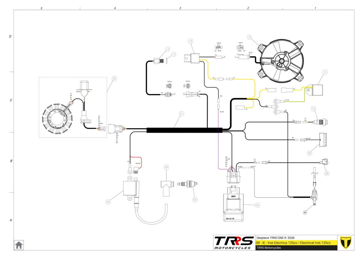 TRRS 2026 ONE R (COMPETITION) — 09BTR Elektroinstalācija 125cc