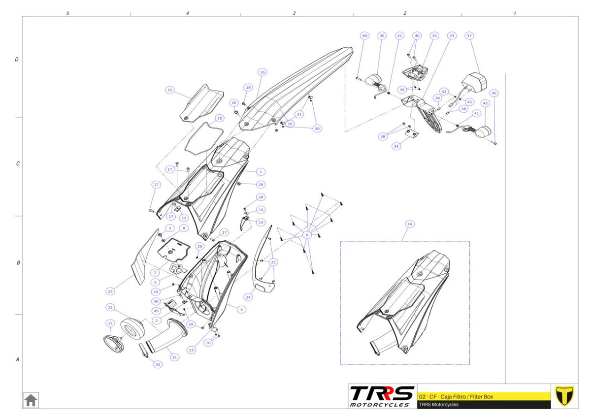 TRRS 2024 XTRACK ONE RR (HOMOLOGATED) — 02TR Gaisa filtra kaste