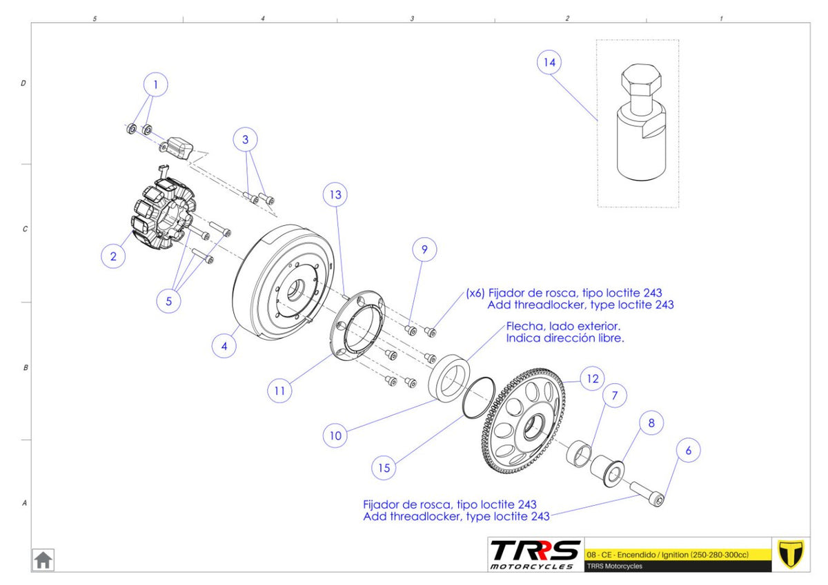 TRRS 2024 XTRACK ONE RR ELECTRIC START (HOMOLOGATED) — 08MT Aizdedze