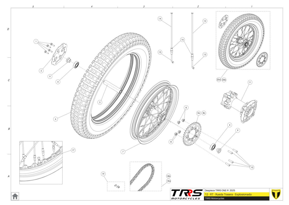 TRRS 2025 ONE R (COMPETITION) — 12TR Aizmugurējais ritenis