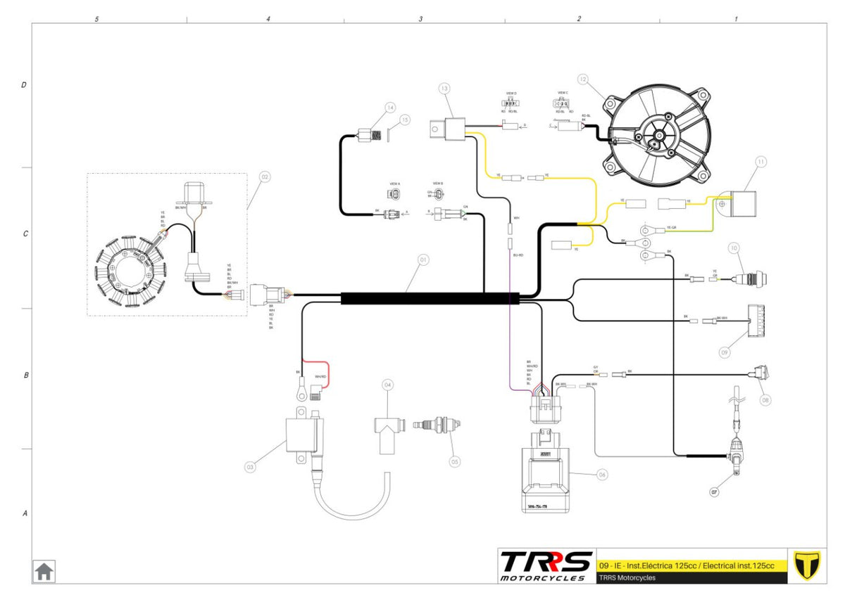 TRRS 2024 XTRACK ONE RR (COMPETITION) — 09TR-125 Elektroinstalācija 125cc