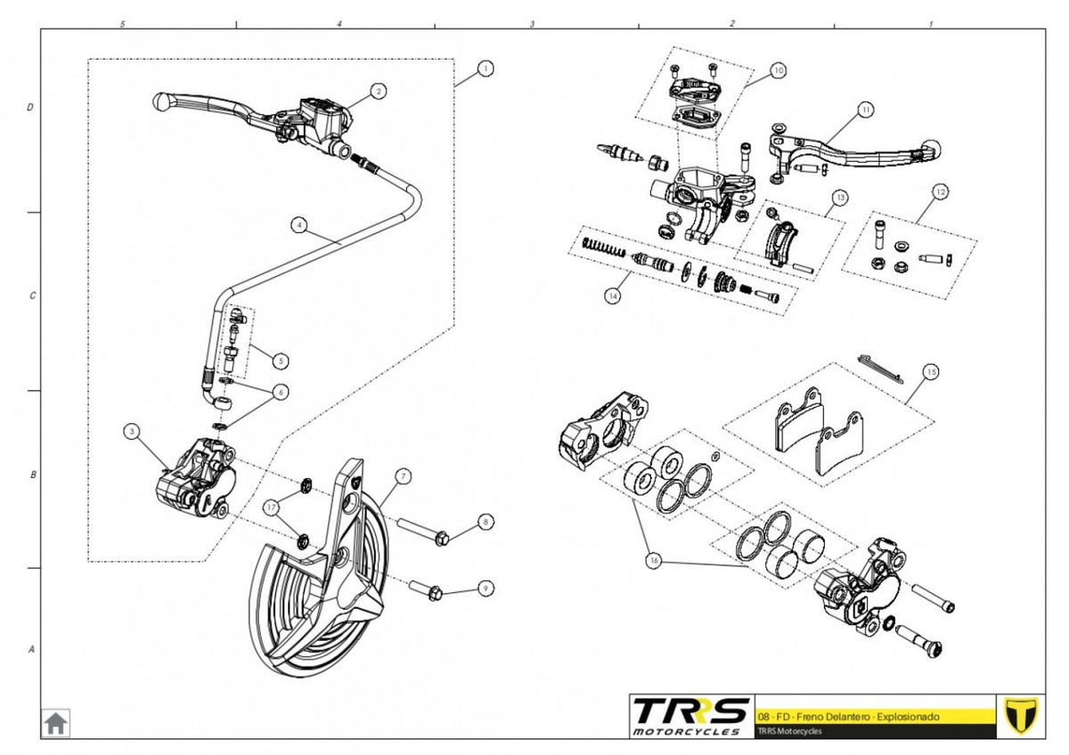 TRRS 2024 ONE ELECTRIC START — 08TR Priekšējā bremze
