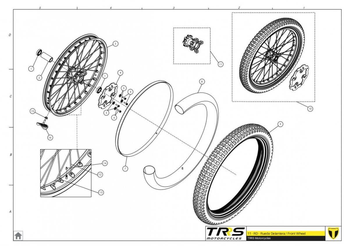 TRRS 2023 XTRACK ONE RR (COMPETITION) — 11TR Priekšējais ritenis