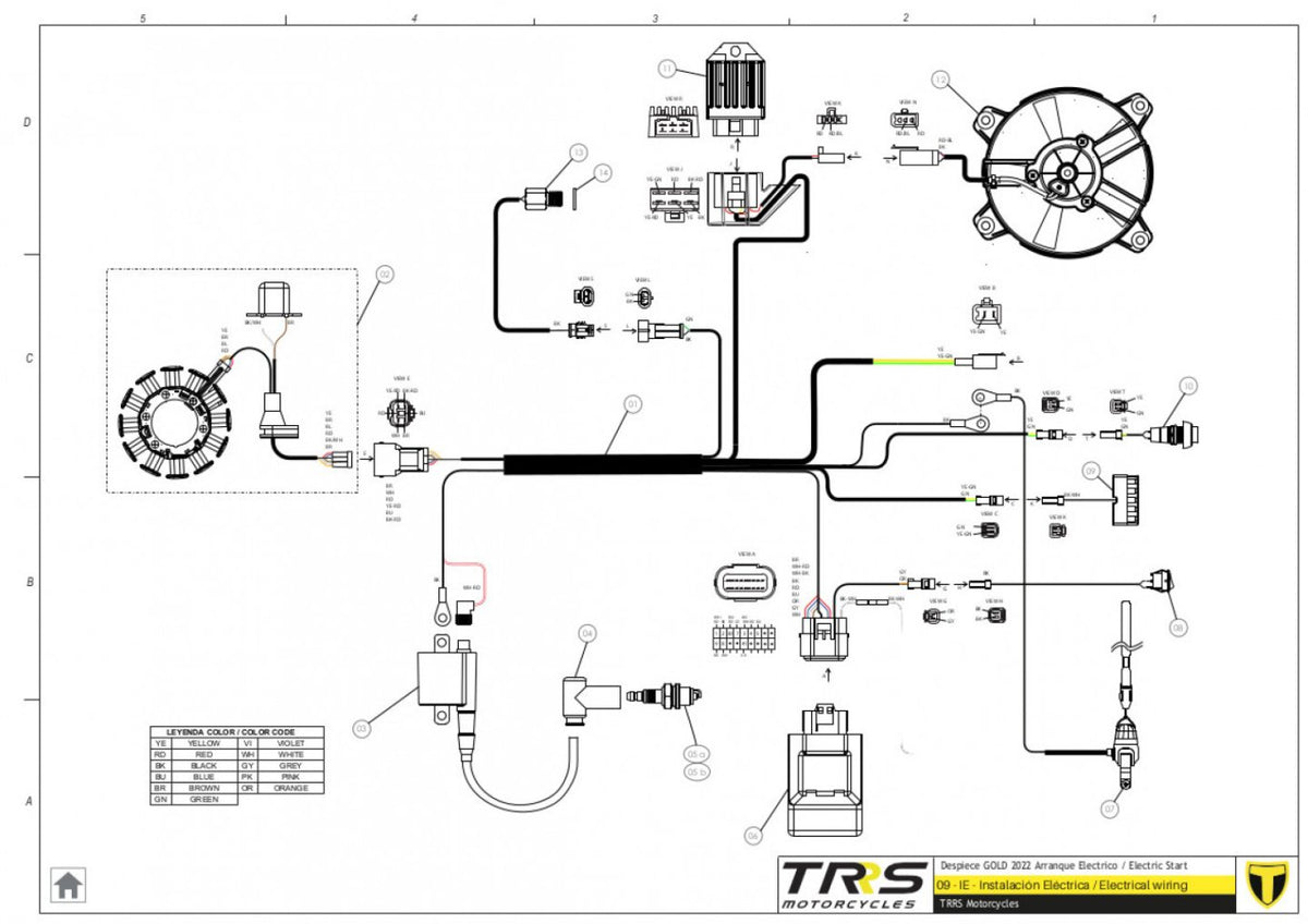 TRRS 2023 ONE GOLD ELECTRIC START — 09TR Elektroinstalācija