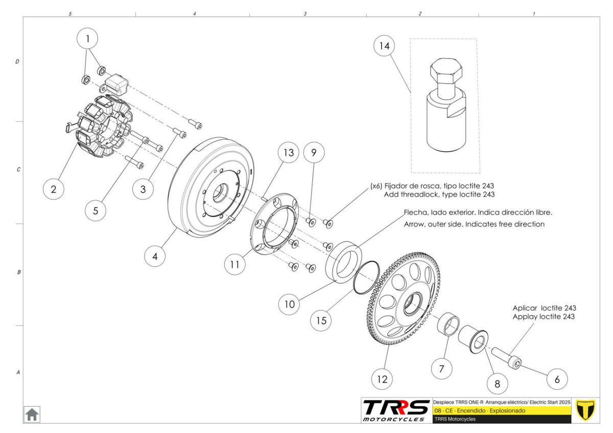 TRRS 2025 ONE R ELECTRIC START (COMPETITION) — 08MT Aizdedze