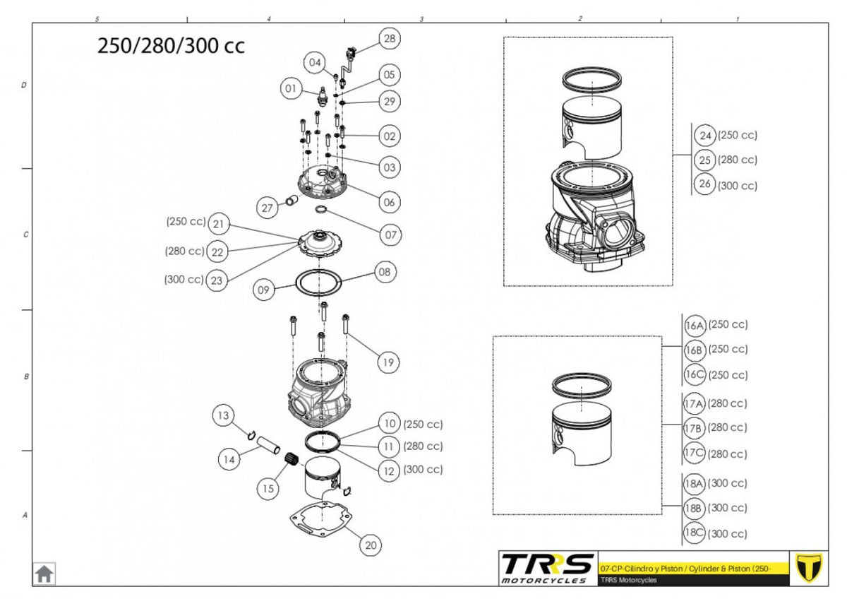 TRRS 2023 ONE RR — 07MT Cilindrs un virzulis