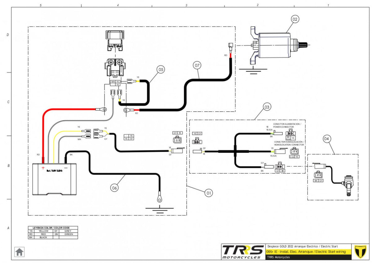 TRRS 2023 ONE GOLD ELECTRIC START — 09BTR Elektrostartera instalācija