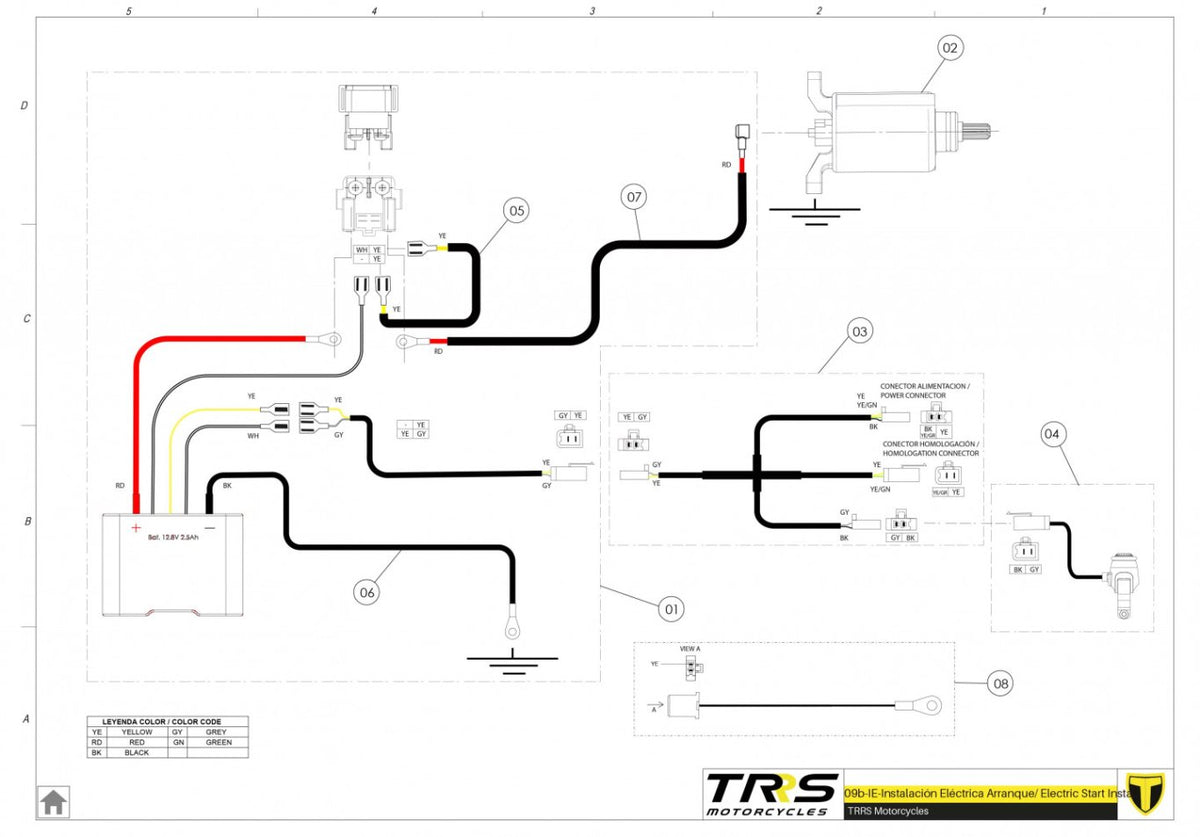 TRRS 2023 ONE RR ELECTRIC START (HOMOLOGATED) — 09BTR Elektrostartera instalācija
