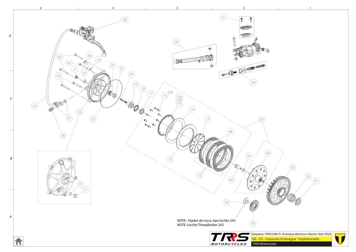 TRRS 2025 ONE R ELECTRIC START (COMPETITION) — 05MT Sajūgs