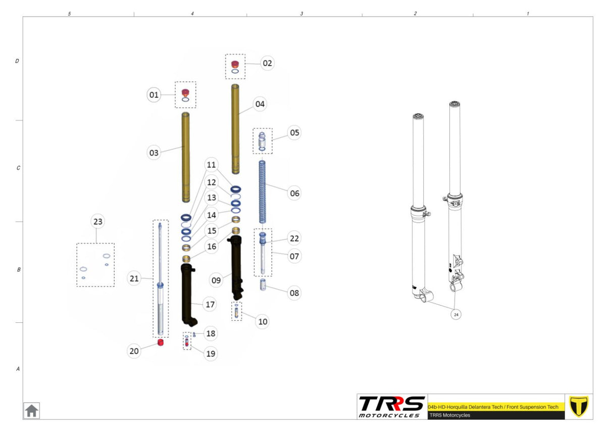 TRRS 2024 XTRACK ONE RR ELECTRIC START (HOMOLOGATED) — 04BTR Balstiekārta TECH