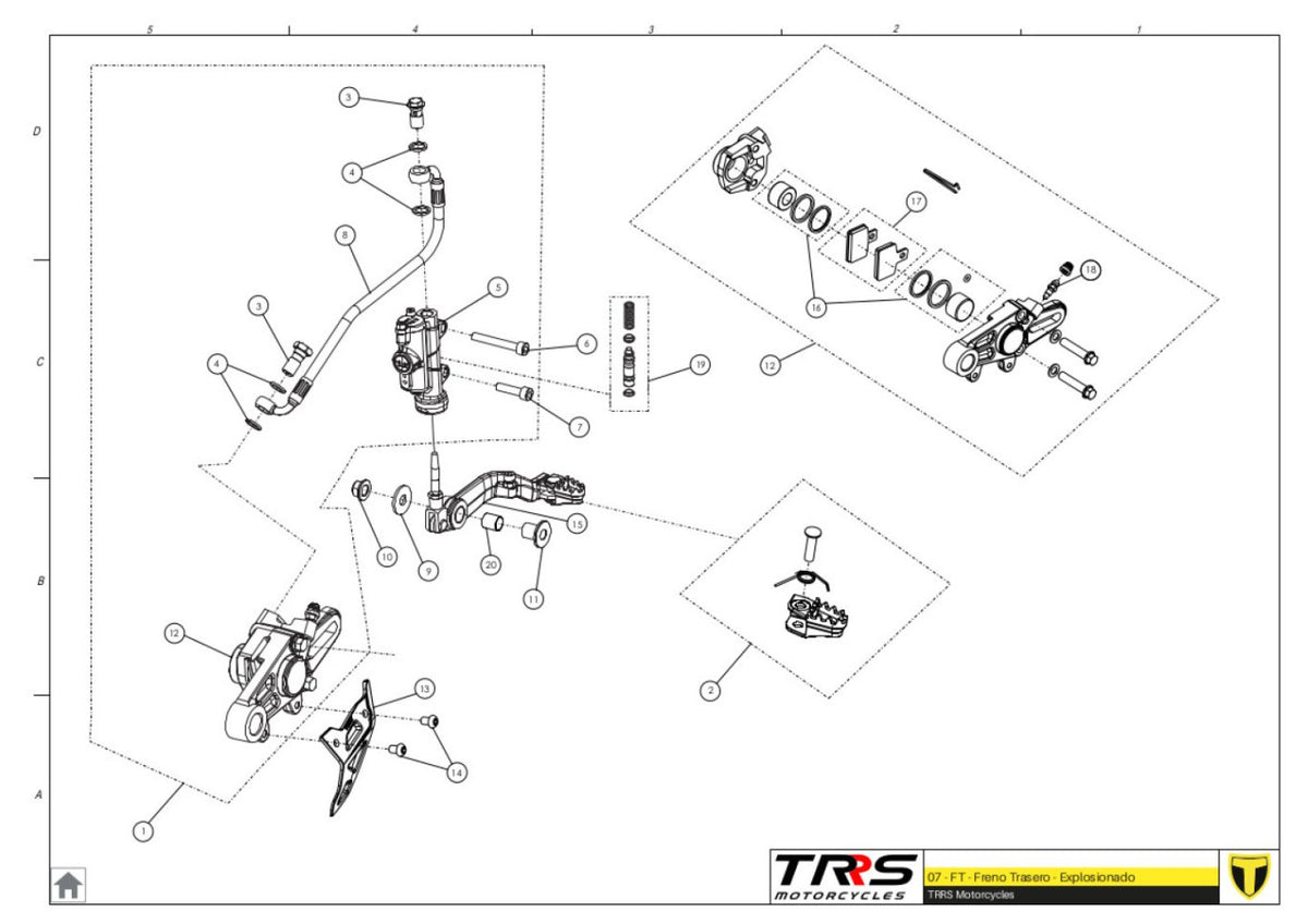 TRRS 2024 ONE RR 80CC — 07TR Aizmugurējā bremze
