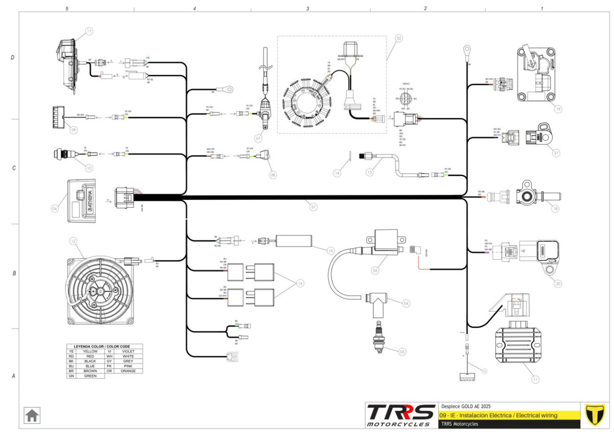 TRRS 2025 ONE GOLD ELECTRIC START (INJECTION) — 09TR Elektroinstalācija