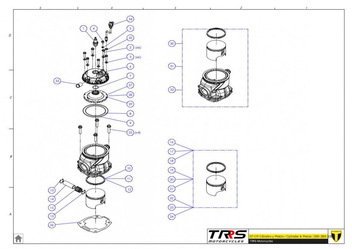 TRRS 2024 ONE RR (HOMOLOGATED) — 07MT Cilindrs un virzulis