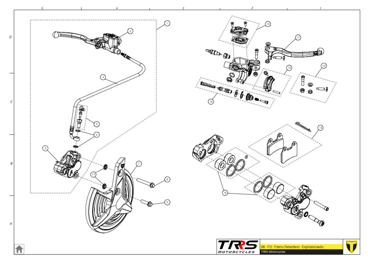 TRRS 2024 ONE RR 80CC — 08TR Priekšējā bremze
