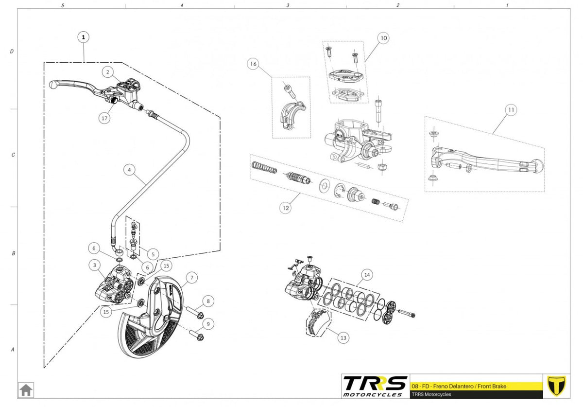 TRRS 2023 ONE RR (HOMOLOGATED) — 08TR Priekšējā bremze