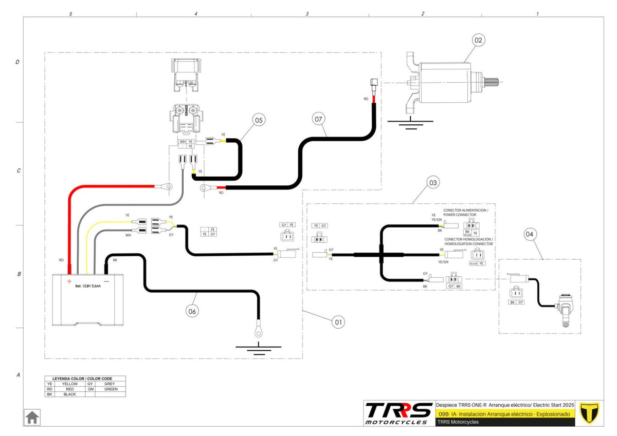 TRRS 2025 ONE R ELECTRIC START (COMPETITION) — 09BTR Elektrostartera instalācija