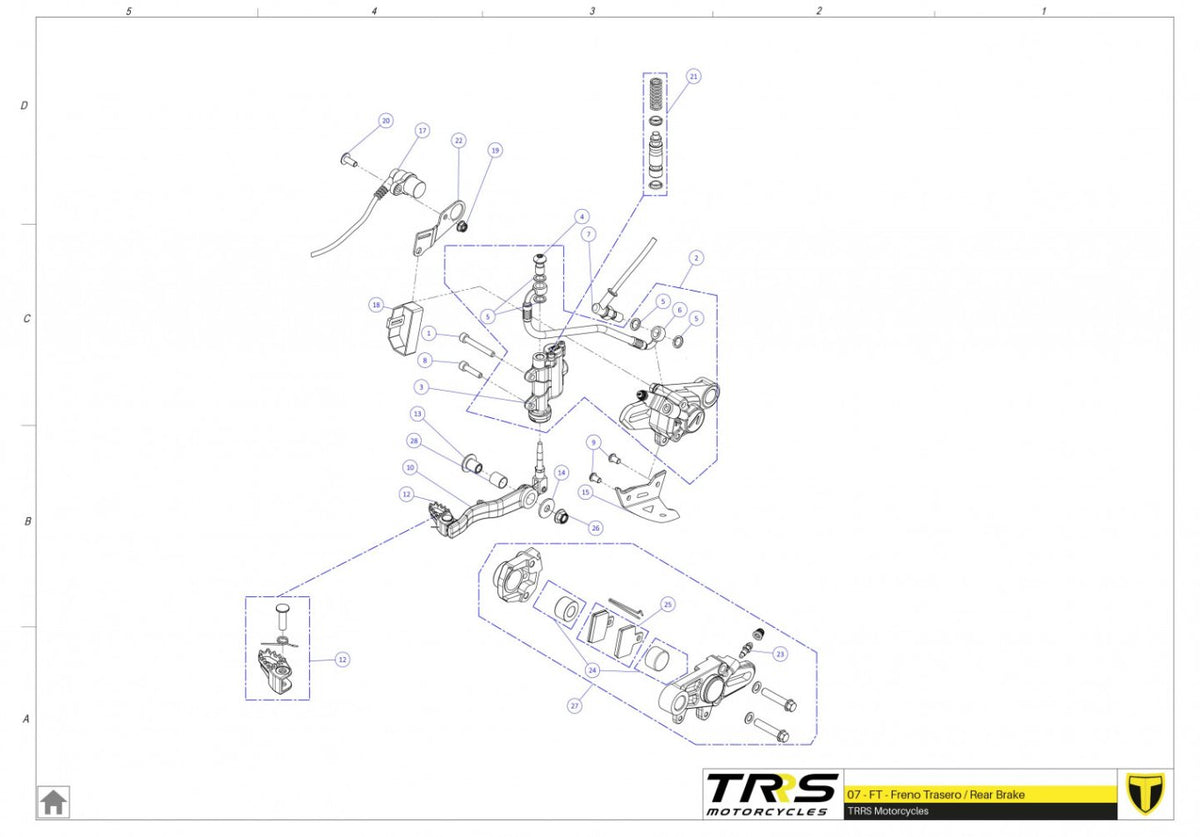 TRRS 2023 ONE RR ELECTRIC START (HOMOLOGATED) — 07TR Aizmugurējā bremze