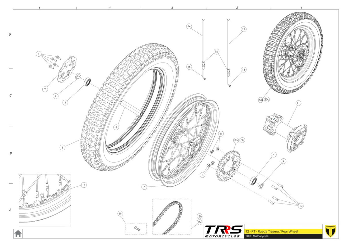 TRRS 2025 ONE RR — 12TR Aizmugurējais ritenis