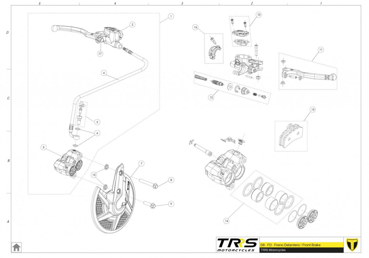 TRRS 2023 ONE RR ELECTRIC START (HOMOLOGATED) — 08TR Priekšējā bremze