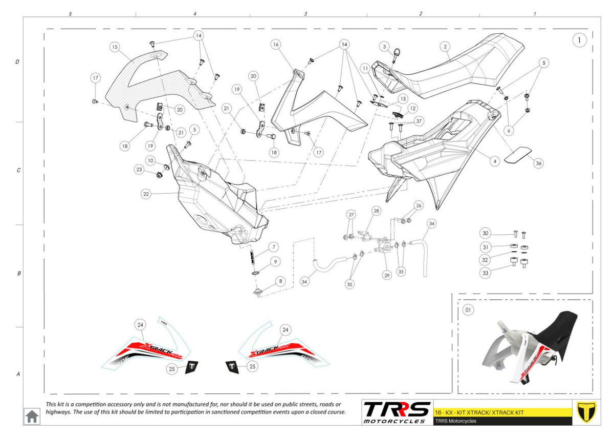 TRRS 2024 XTRACK ONE RR (HOMOLOGATED) — 16TR XTRACK komplekts