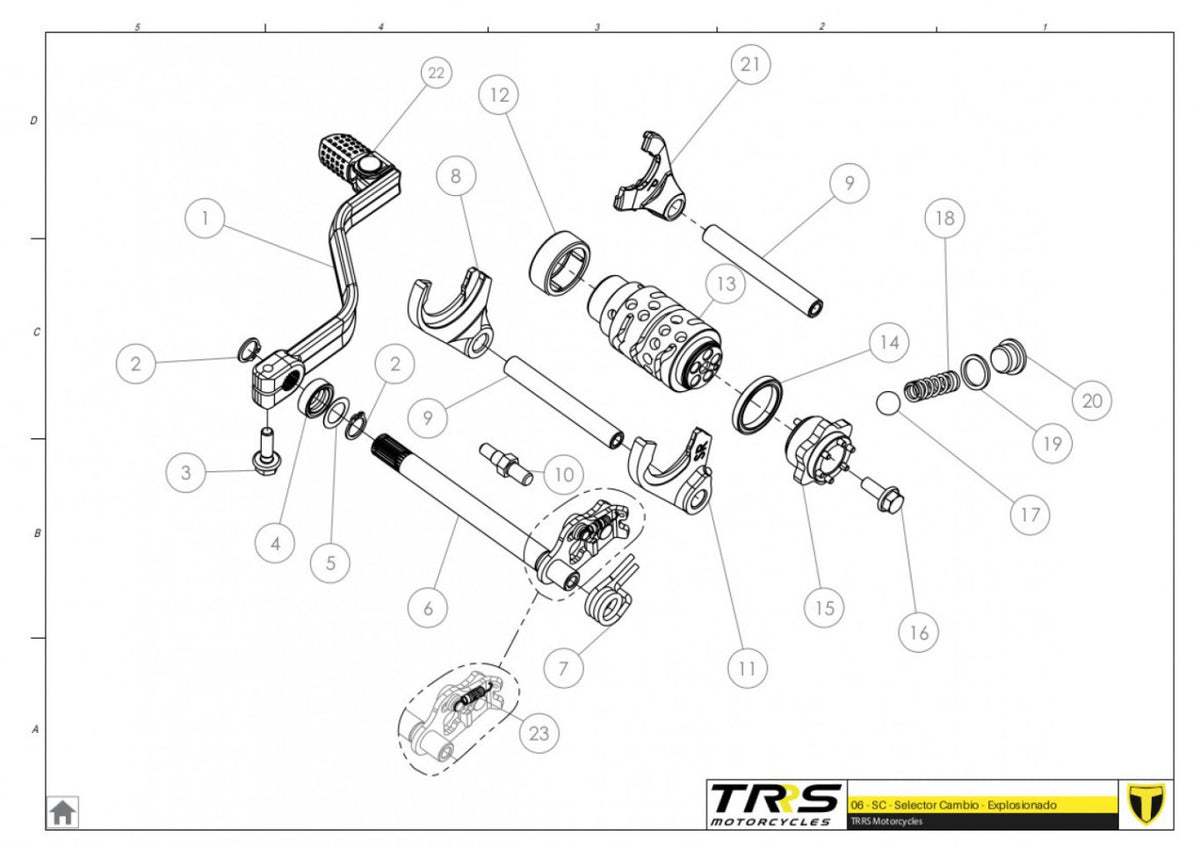 TRRS 2024 XTRACK ONE ELECTRIC START — 06MT Pārnesumu selektors
