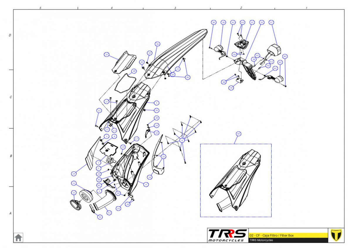 TRRS 2024 ONE RR ELECTRIC START (HOMOLOGATED) — 02TR Gaisa filtra kaste