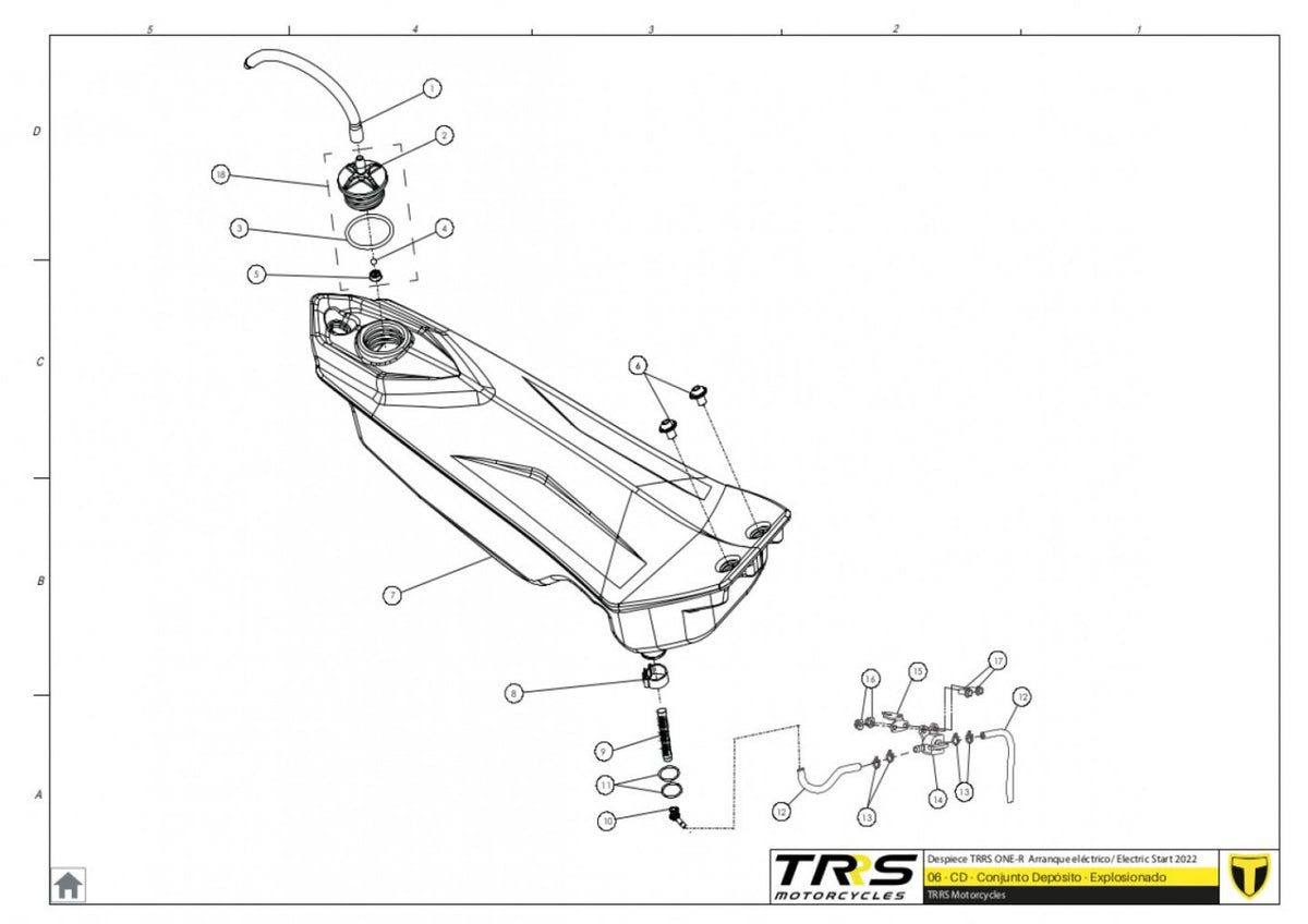TRRS 2023 ONE R ELECTRIC START (COMPETITION) — 06TR Degvielas tvertne