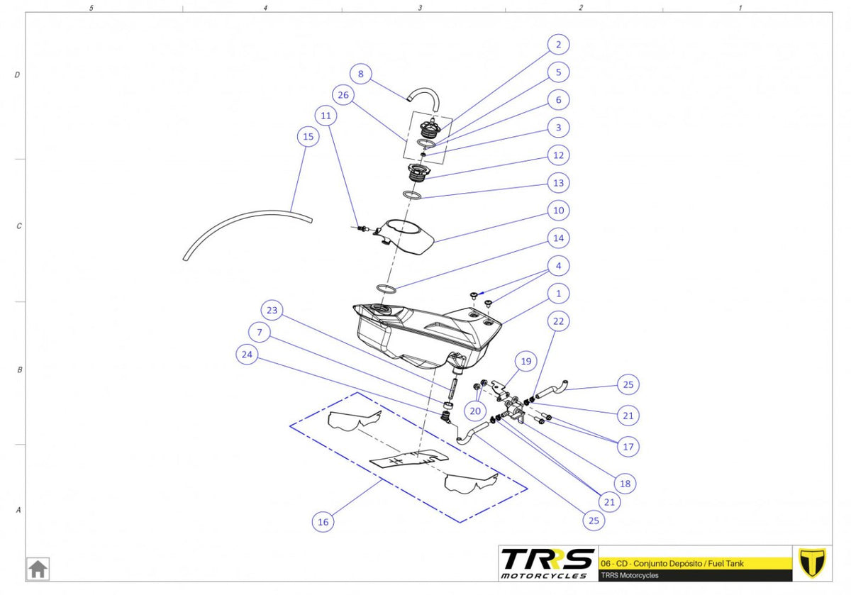 TRRS 2023 ONE RR ELECTRIC START (HOMOLOGATED) — 06TR Degvielas tvertne