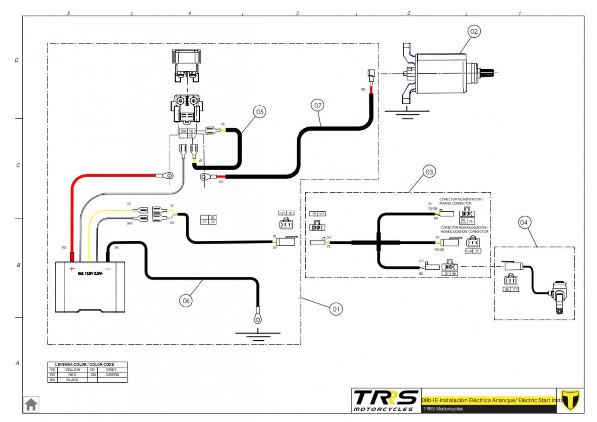 TRRS 2023 XTRACK ONE RR ELECTRIC START (HOMOLOGATED) — 09BTR Elektrostarteris (homologēts)