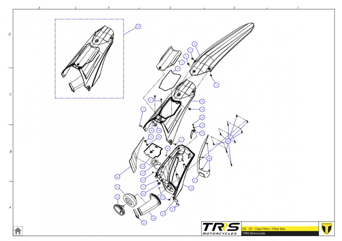 TRRS 2023 ONE RR — 02TR Gaisa filtra kaste