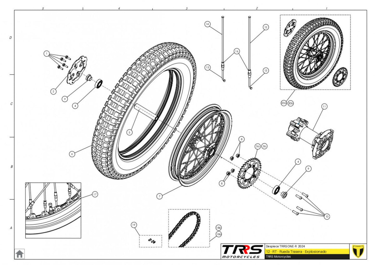TRRS 2024 ONE R (COMPETITION) — 12TR Aizmugurējais ritenis