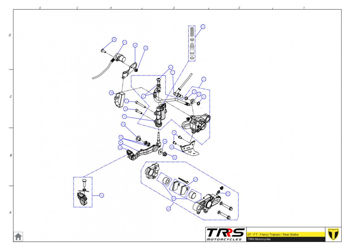 TRRS 2024 ONE RR ELECTRIC START (HOMOLOGATED) — 07TR Aizmugurējā bremze
