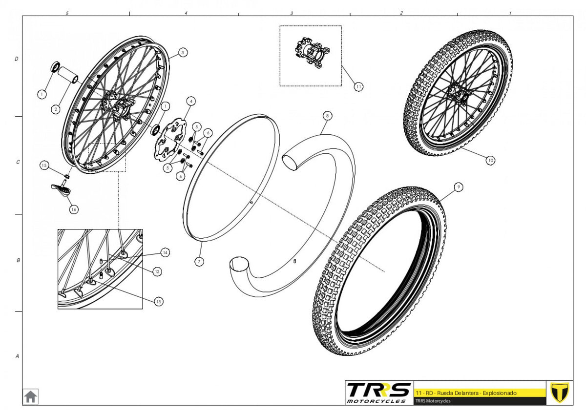 TRRS 2023 XTRACK ONE ELECTRIC START — 11TR Priekšējais ritenis