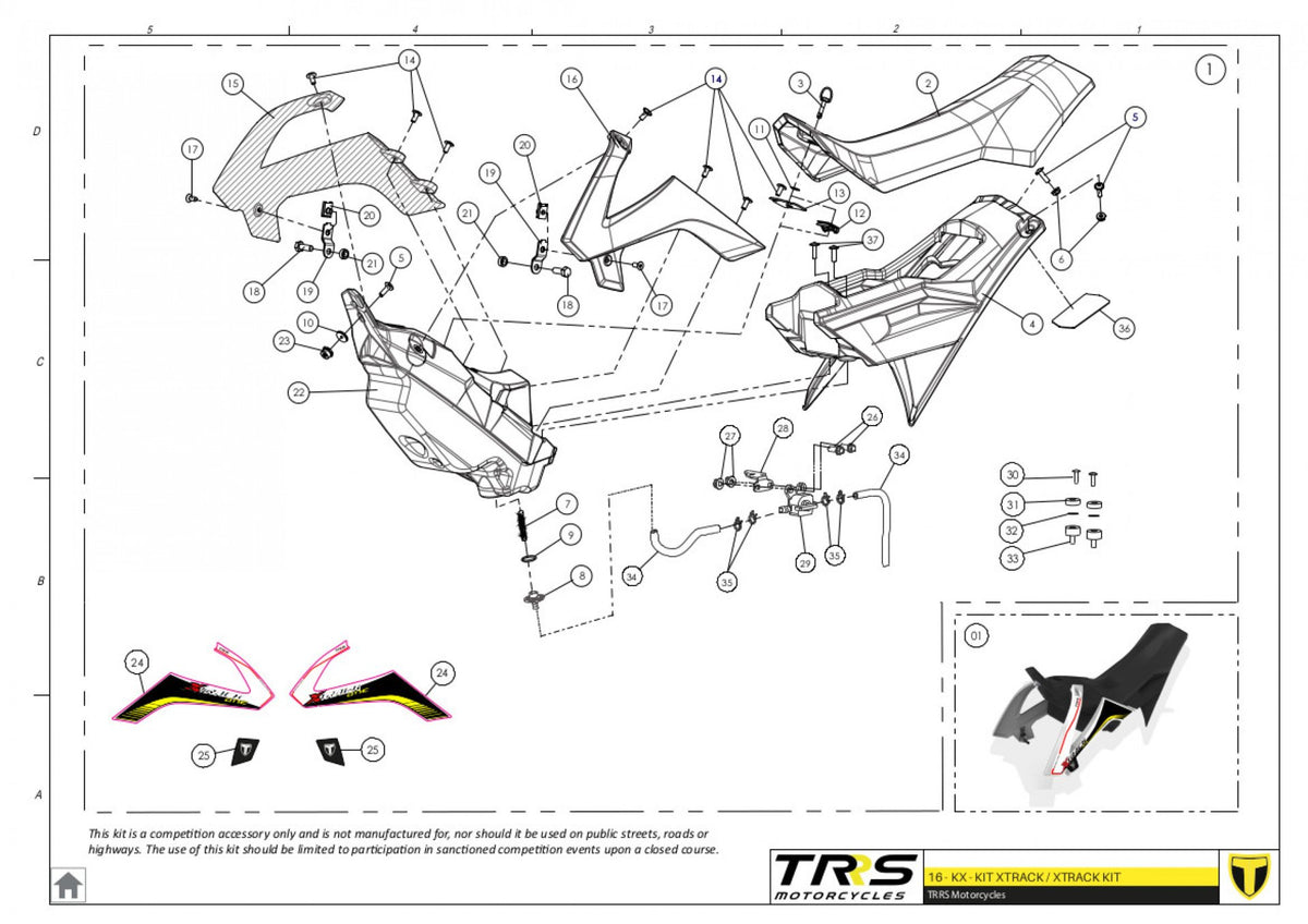 TRRS 2023 XTRACK ONE — 16TR XTRACK komplekts