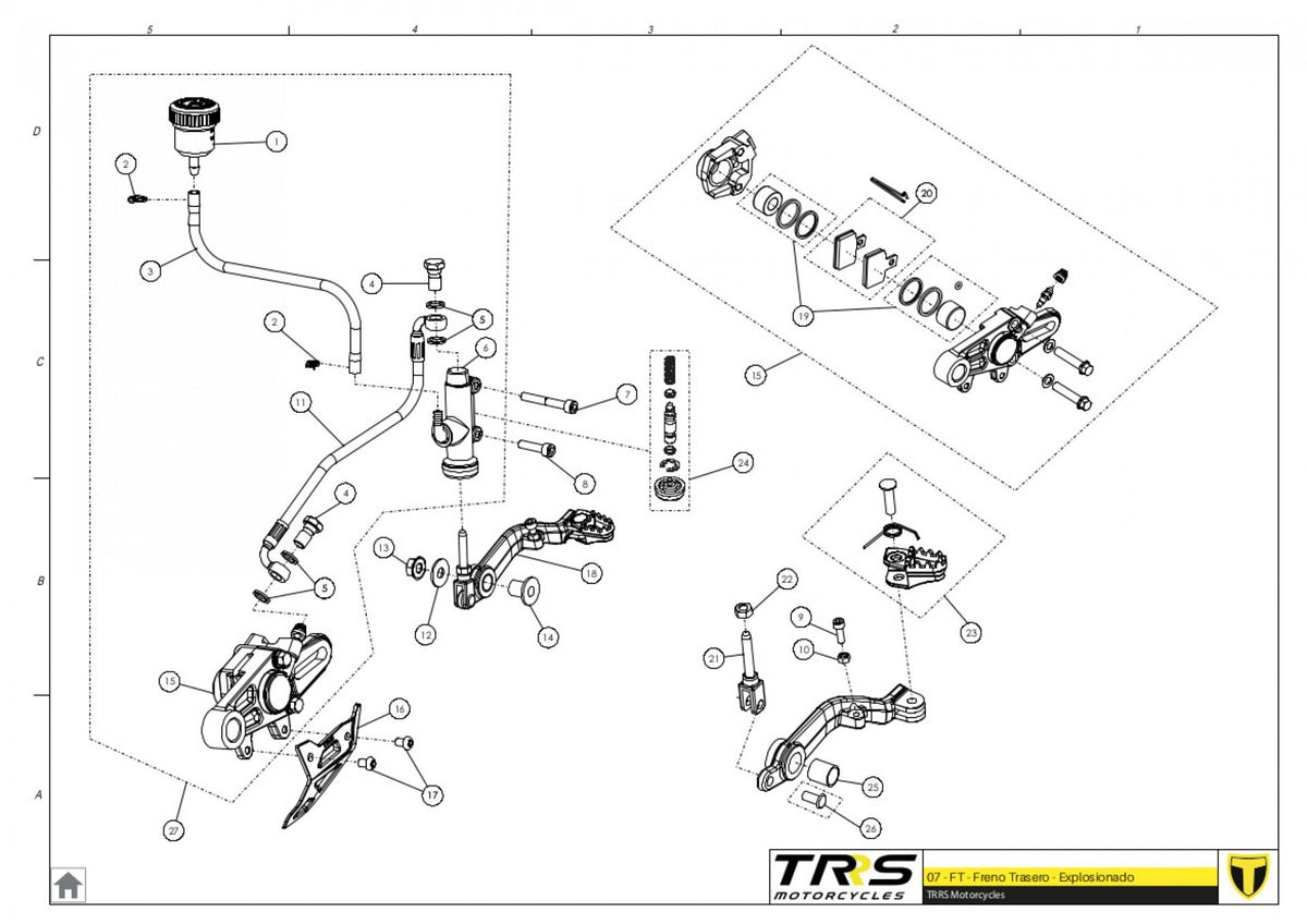 TRRS 2023 XTRACK ONE — 07TR Aizmugurējā bremze