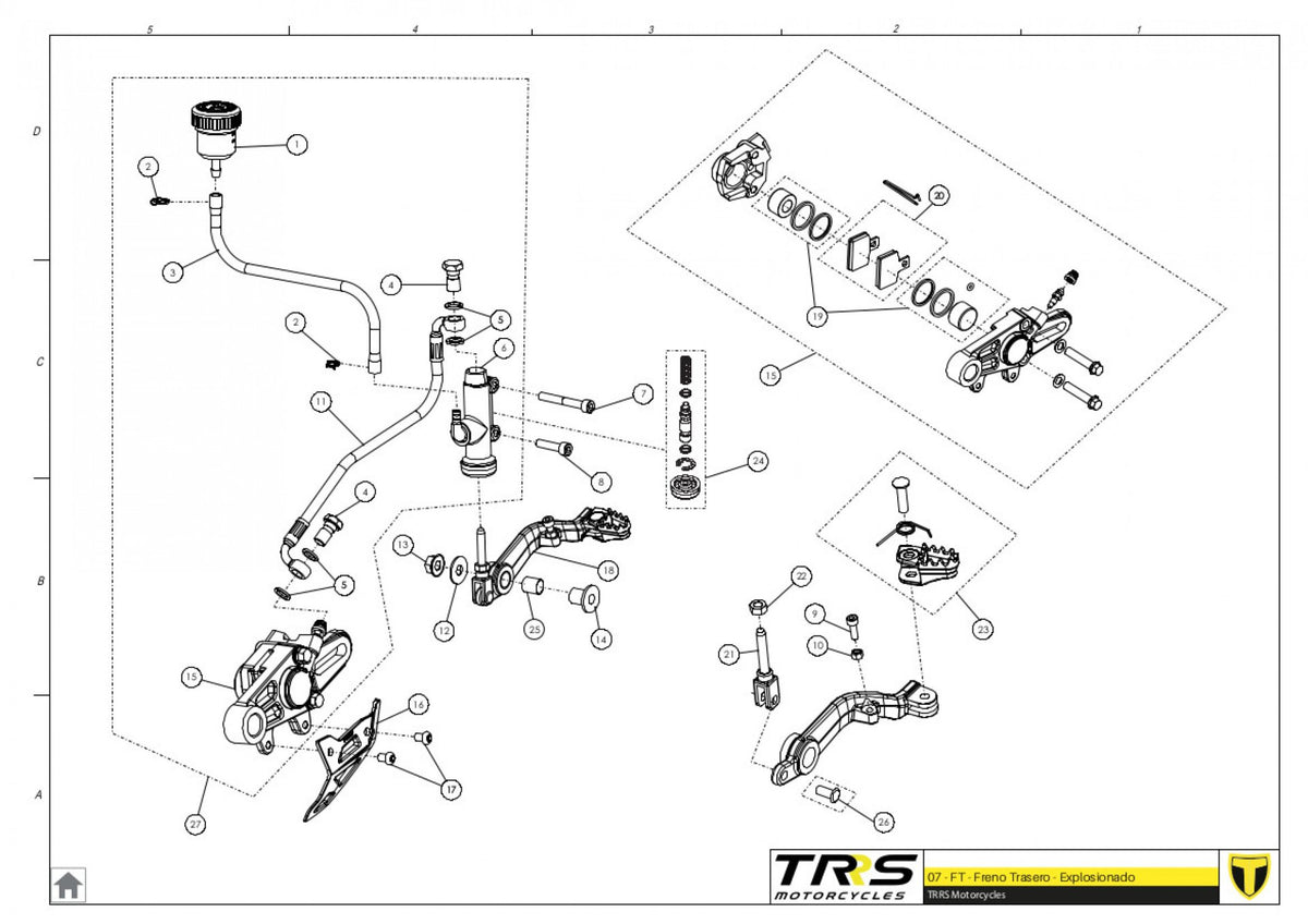 TRRS 2023 XTRACK ONE ELECTRIC START — 07TR Aizmugurējā bremze