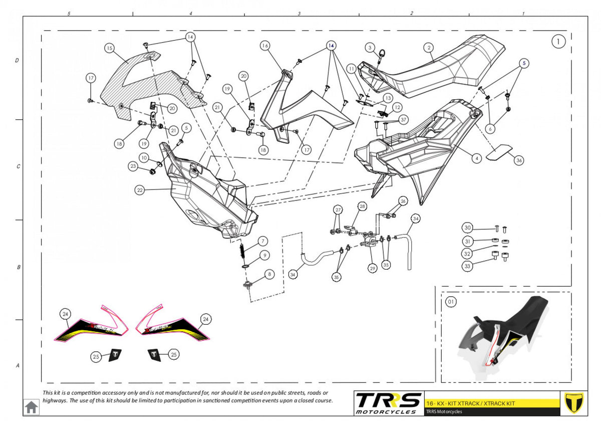 TRRS 2023 XTRACK ONE ELECTRIC START — 16TR XTRACK komplekts